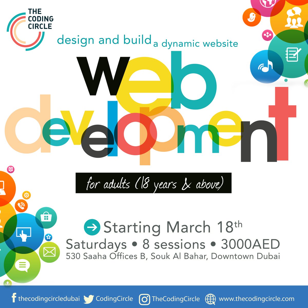 CodingCircle's tweet image. Build and design your own web page
Web Development course for adults is now open
#javascript #html #css #webdevelopment #mydubai