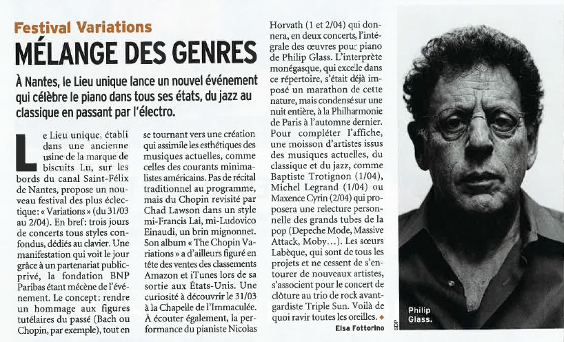 PLCommunication's tweet image. [Evénement]
@lelieuunique et @FondationBNPP célèbrent le clavier dans tous ses états avec le Festival Variations 

A lire dans Classica