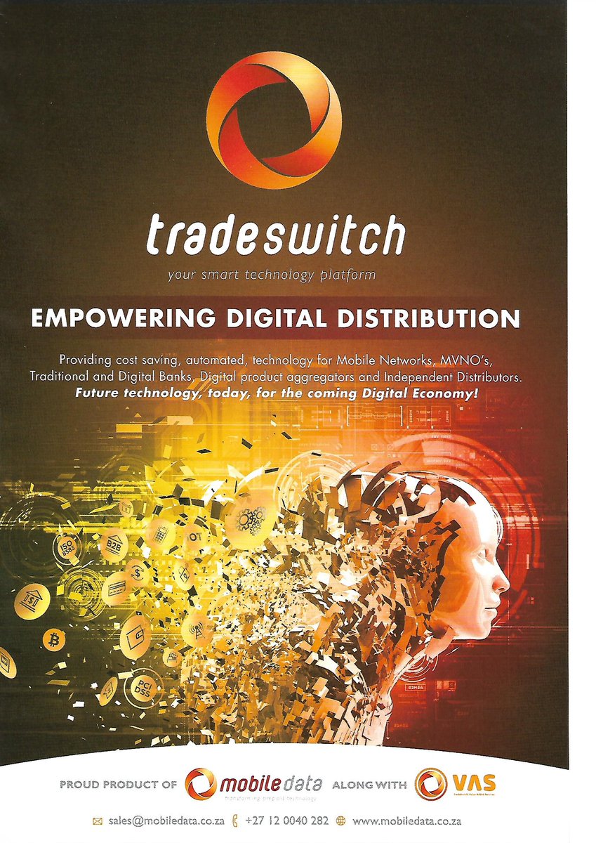 MobileData1's tweet photo. #Tradeswitch, Empowering Digital Distribution read more in @mybroadband magazine page 15 https://t.co/lX4TDsGxnr