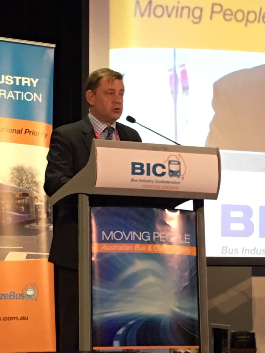 Bus Industry Conferation CEO MIchael Apps tells Canberra dinner 80% of city buses &amp; 60% Aust school buses still made in Aust. #manufacturing