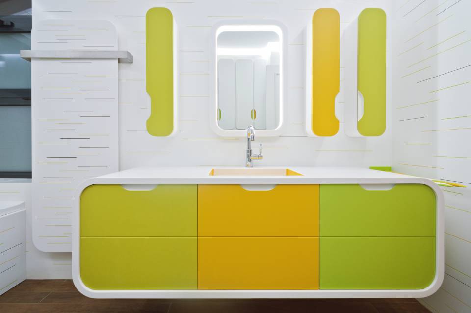HIMACSEurope's tweet photo. HI-MACS® brings a splash of colour to the #bathroom ➡️ https://t.co/RZz5DORncM #bathromdesign https://t.co/zqKPeSKLXS