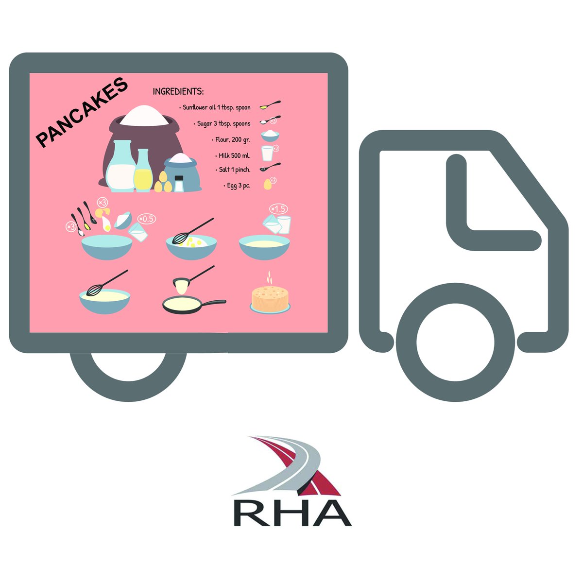 Happy #PancakeDay ! Remember: all the ingredients in the pancake you're eating got to you on the back of a lorry! #lovethelorry