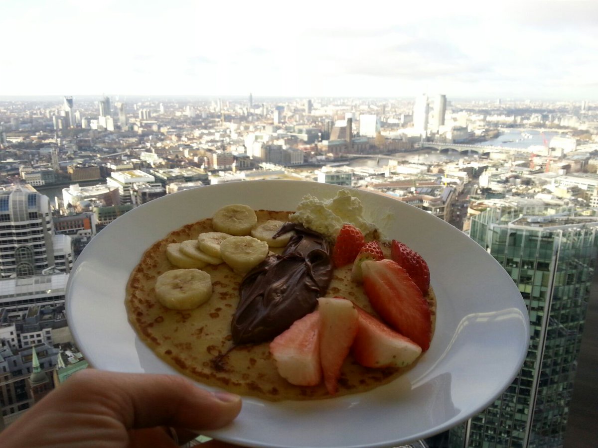 streetbees's tweet photo. Best start to #PancakeDay this morning! Thanks @citypantry for the awesome views and great talk from @richardhaslam71 on company culture. https://t.co/3ZnBJ41LUM