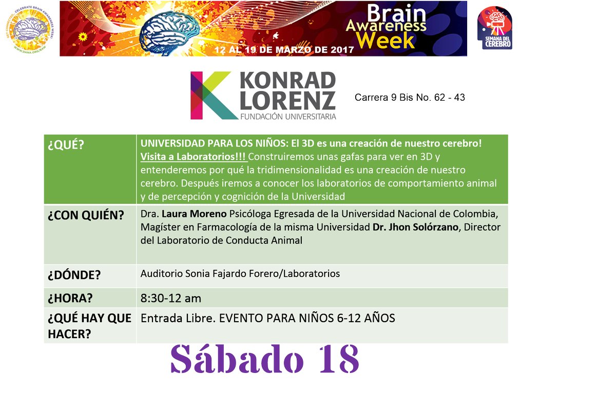 ColombiaBAW's tweet photo. Programación Semana del Cerebro 2017 https://t.co/cvUMzbrVnx