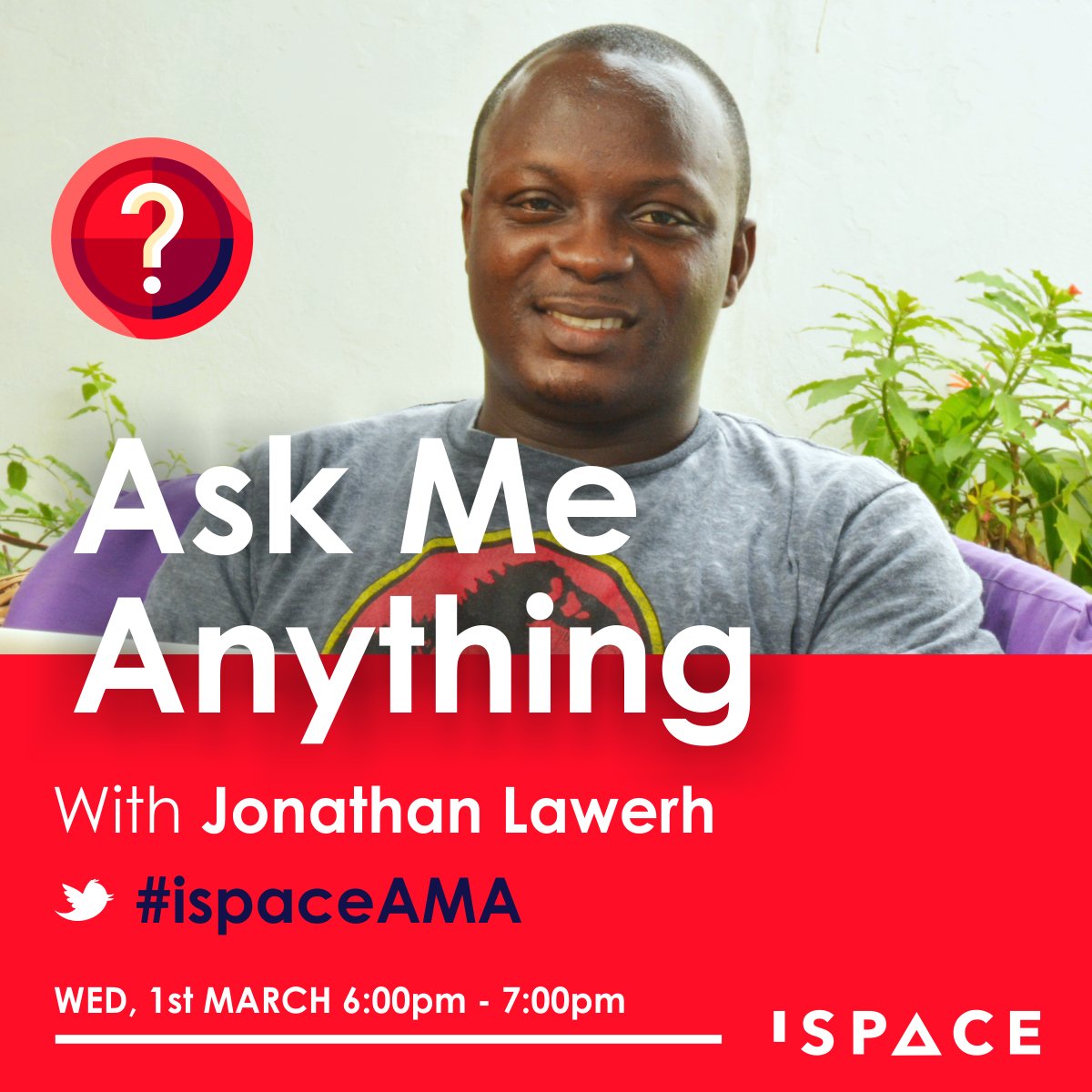 UnlockingWAT's tweet photo. Tomorrow join us in our First ever Ask Me Anything session on Twitter. @app_dev_joe will be on the hot seat to answer your ques.
#ispaceama https://t.co/jASXGqPXgX