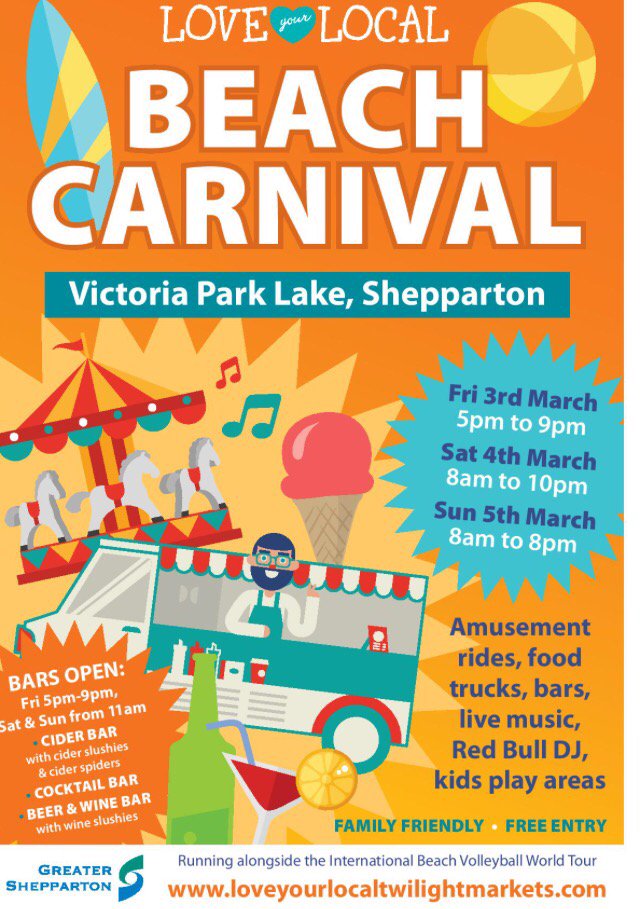 Beach Carnival Fri 3-Sun 5 March -where we'll be pouring our 100% grown and made ciders - BE THERE! <a href="/CheekyGrog/">Cheeky Grog Co</a>