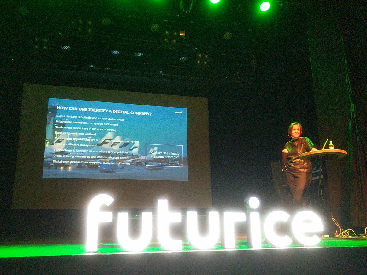 barryoreilly's tweet photo. @KinStockholm #CDO of @Finnair on how can one identify a digital company, and make your intangibles valuable to the business #leanrocks https://t.co/oi7lUFz3xI