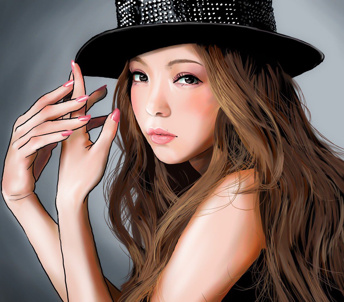 てらりん 安室奈美恵さん 似顔絵 イラスト イラストレーション 歌手 ダンサー 安室奈美恵 Caricature Illustration Portrait Artwork Drawing Singer Dancer Namieamuro T Co Le5odr1iwe