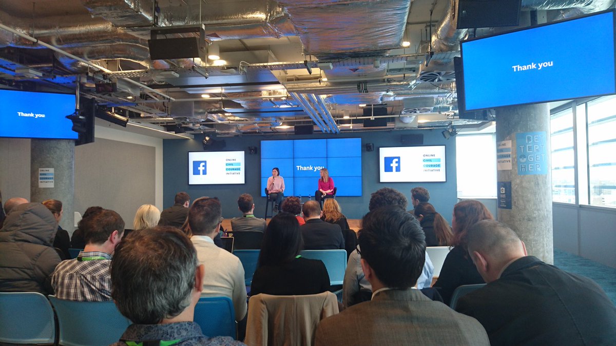 NoHateSpeechRo's tweet photo. "You're less likely to use Hate Speech if you do it in your name & have to face your colleagues" - @Facebook OCCI event. #authenticidentity" https://t.co/lCKQ5Zc60e