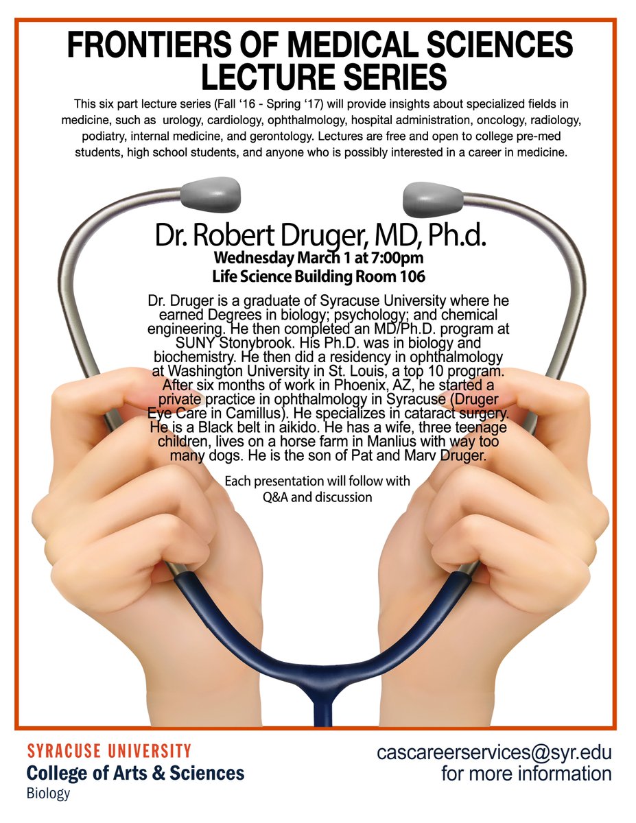 WorkingOrange's tweet image. Tomorrow: Don't miss these great events on campus! Brought to you by @ArtSciencesSU! cc @CareerSU