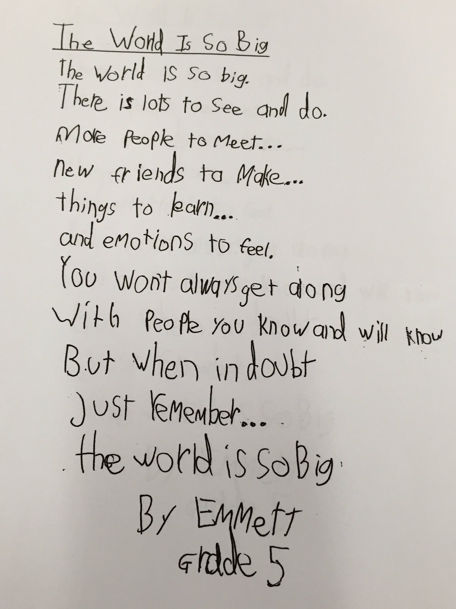 Bayridge PS on Twitter: "Award winning grade 5 student poem to be
