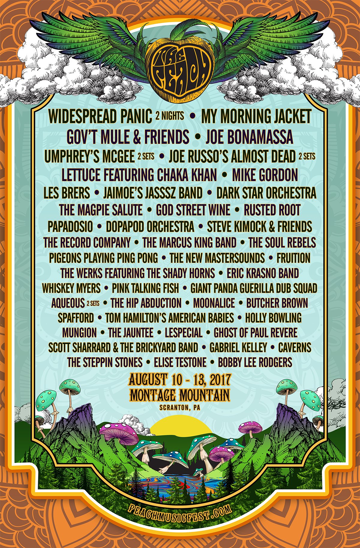 The Peach Music Festival Stacks Initial Lineup With Widespread Panic