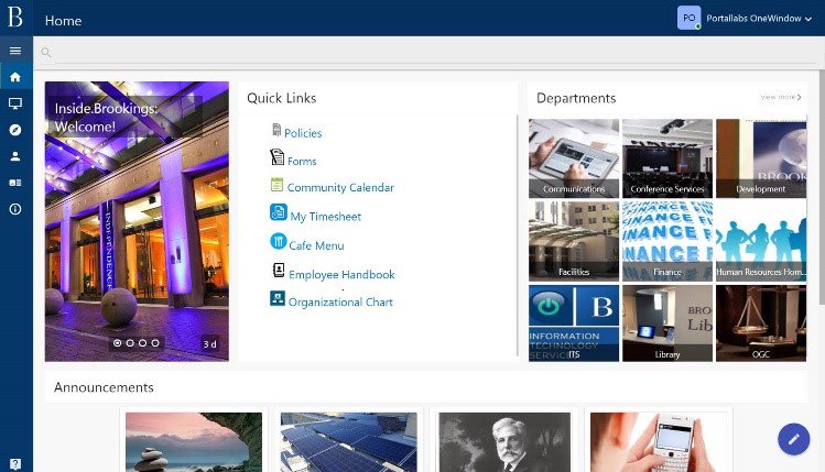 The Brookings Institution Selects OneWindow Workplace for Its Digital Workplace on Microsoft Office 365 portl.me/2mABl5w