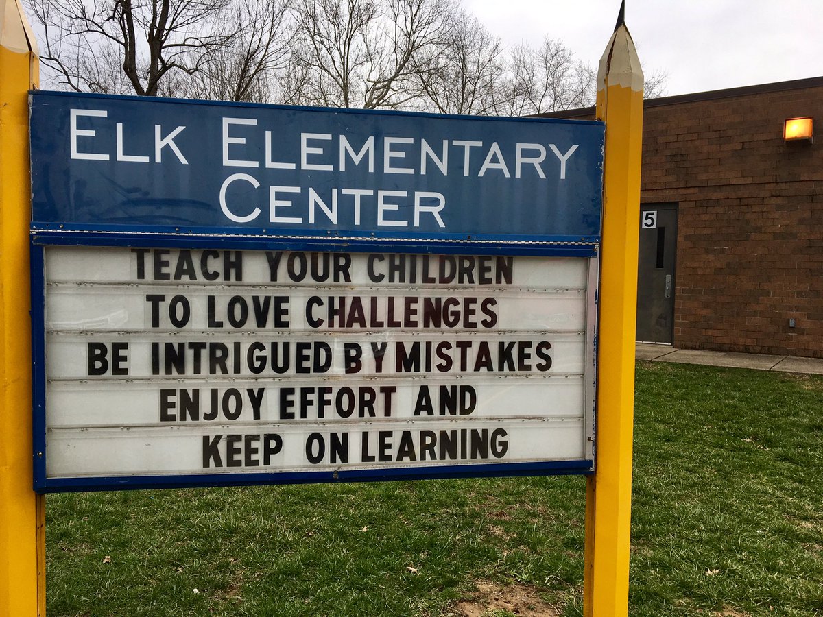 Mark Davis on Twitter "Growth mindset reminder Elk Elementary in
