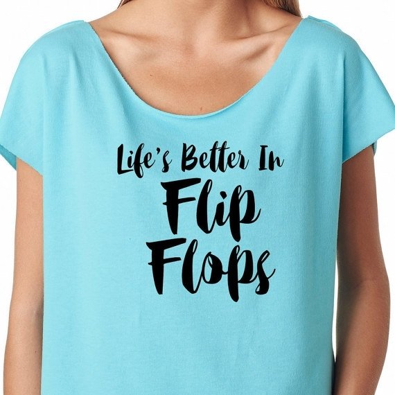LIFE'S BETTER IN FLIP FLOPS. Get yours @ bit.ly/fws_33 #SuperCuteOffShoulder #SlouchyShirt