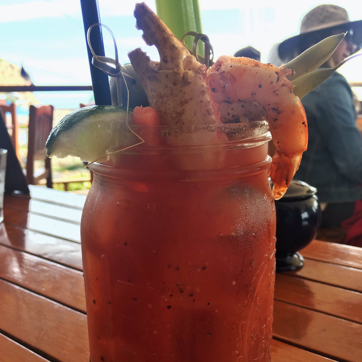Sunday Brunch envy on a Tuesday.  #newportbeach #bloodymarybar #mealinaglass #epicbloodymary #bloodygerry #sundayvibes #bloodymary #imbibe