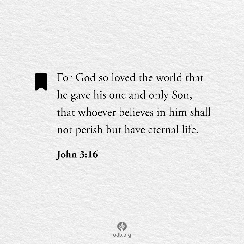 For God so loves YOU.