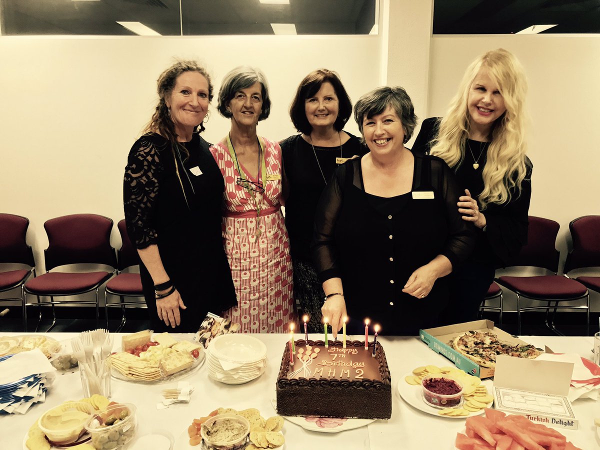 MHMatters2's tweet image. Cutting the cake #MHM2 birthday celebration tonight. Our thanks to all who joined us and to guest speaker @PipBrennan :)