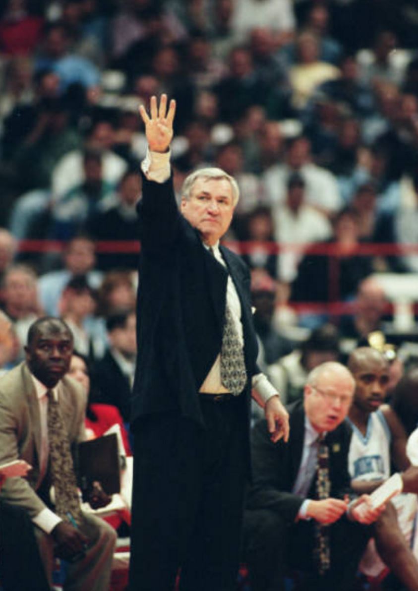 Happy Birthday to Dean Smith, born on this day in Emporia, Kansas, in 1931. Photo by Hugh Morton, 1997. 