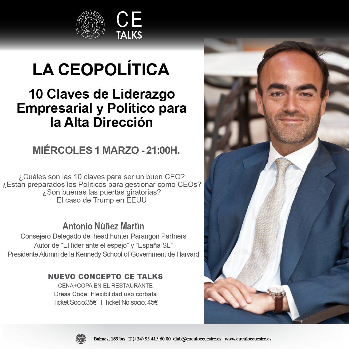 Circuloecuestre's tweet image. #cetalks #ceopolitica 1 marzo 21h #restaurantecuestre #notelopierdas