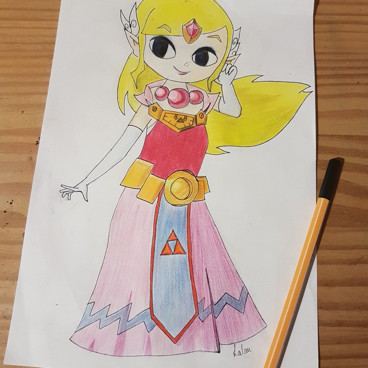lalau262's tweet photo. Toon zelda ^-^ (Ich war zu faul die Krone und die ganz Kleinen Details zu machen xD) https://t.co/uTblWgpdo8
