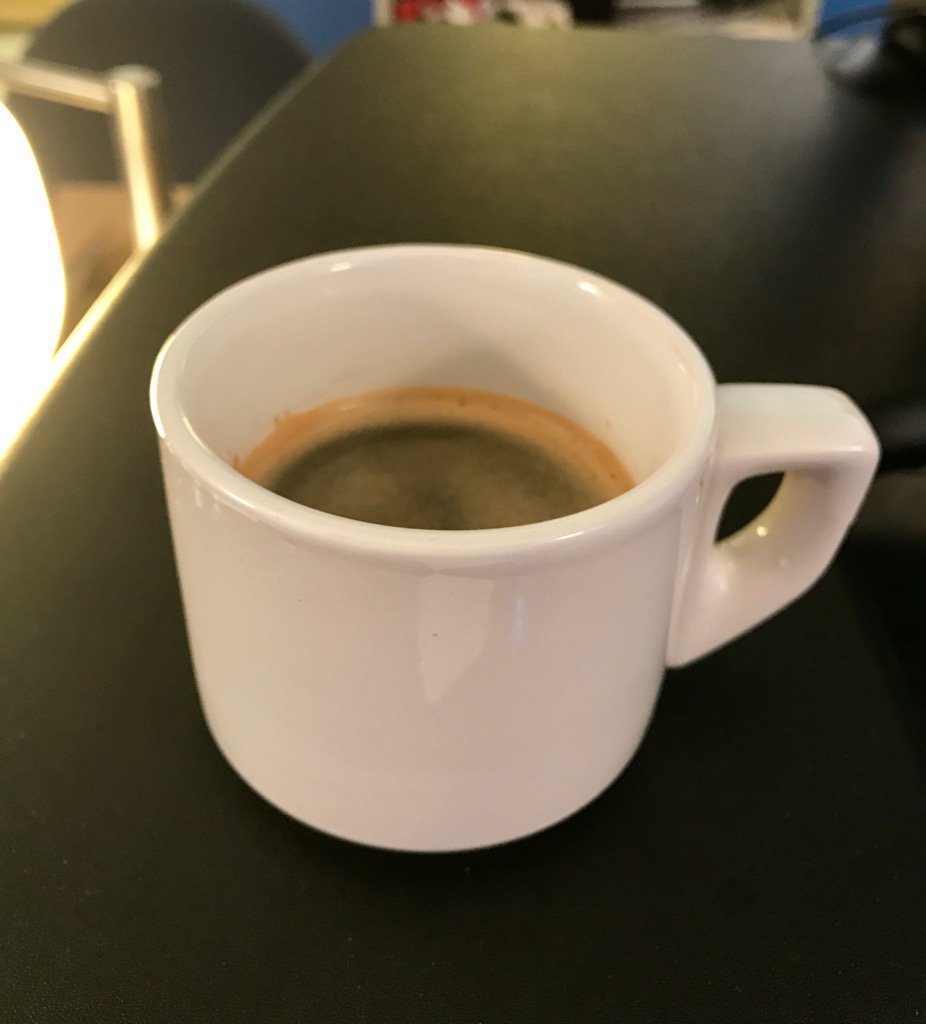 It's Richard's birthday here <a href="/Crutchfield/">Crutchfield</a>. Who doesn't want 2 shots of "birthday espresso" to start the day?