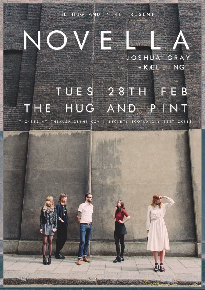 Tonight! <a href="/NOVELLA_NOVELLA/">Novella</a> perform tracks from their new album 'Change of State' out on @Sinderlyn now. Tickets here bit.ly/2fxRSYg