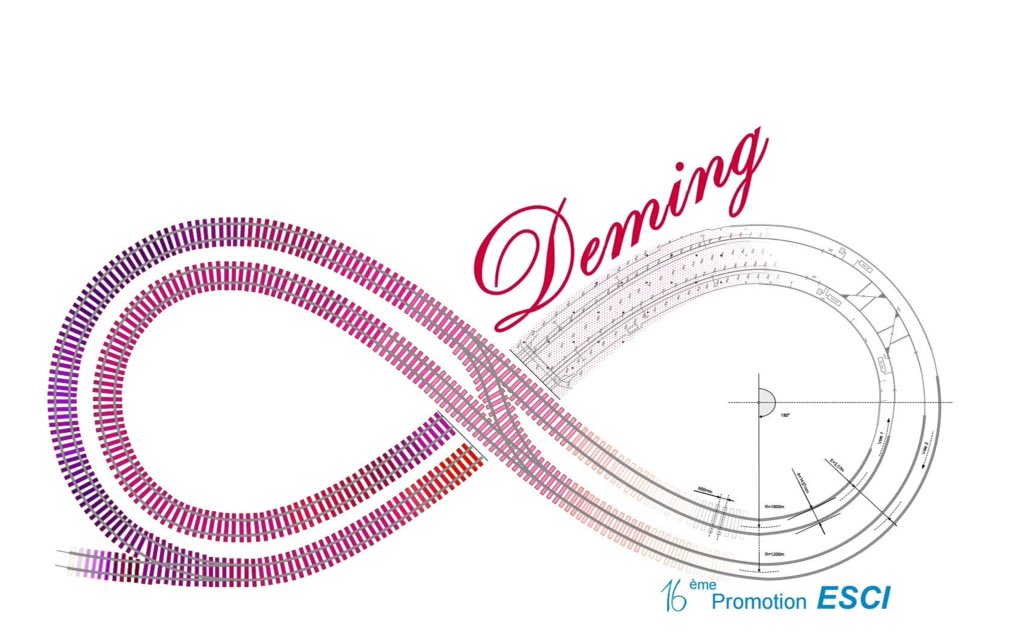 EscvEsci's tweet photo. Présentation du logo de la promo Deming(16ème) devant Emmanuel Manier.A la fin : tous en t-shirt arborant le logo https://t.co/vhu1PappHA