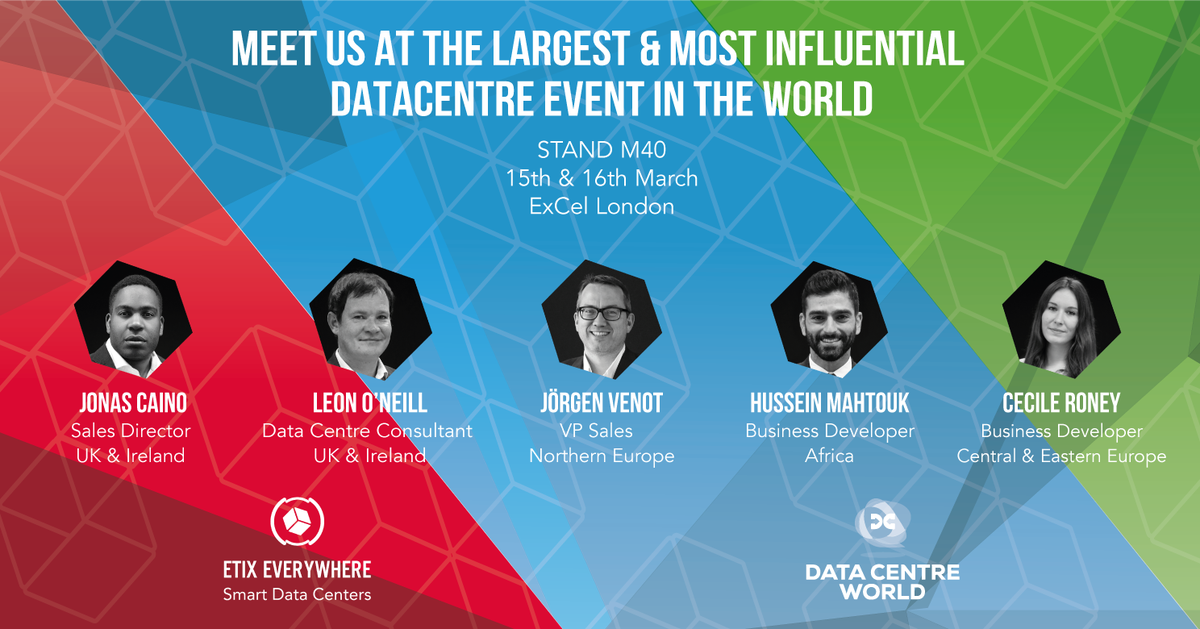 EtixEverywhere's tweet photo. Come &amp; discuss your #datacentre project with our team at @DataCentreWorld! Send an email to Anna.Witek@etixgroup.com to arrange a meeting. https://t.co/5ya00TPbMw