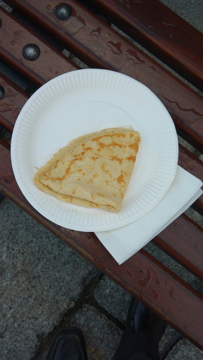 TimBush2016's tweet image. My pancake from the Town Church in aid of Cheshire Homes.