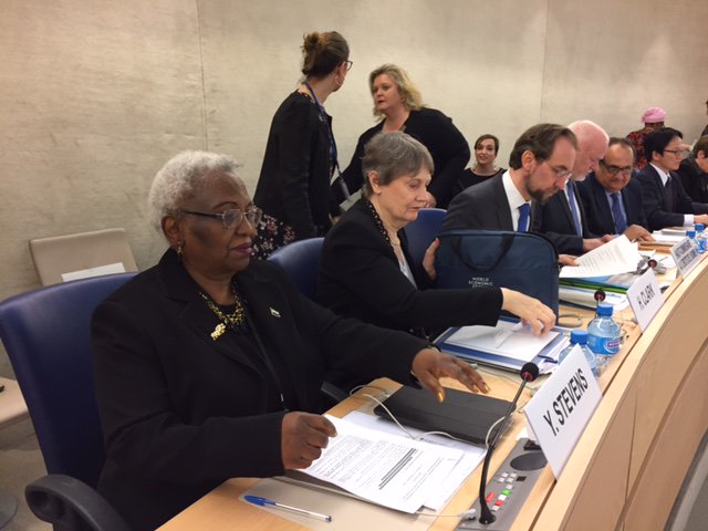Ambassador Stevens spoke on the Panel on Human Rights Mainstreaming yesterday afternoon about Sierra Leone's post-civil war peacebuilding.