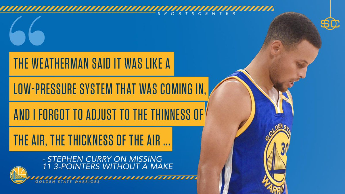 SportsCenter's tweet photo. That must have been it, Steph. https://t.co/g1jUoP1gjc
