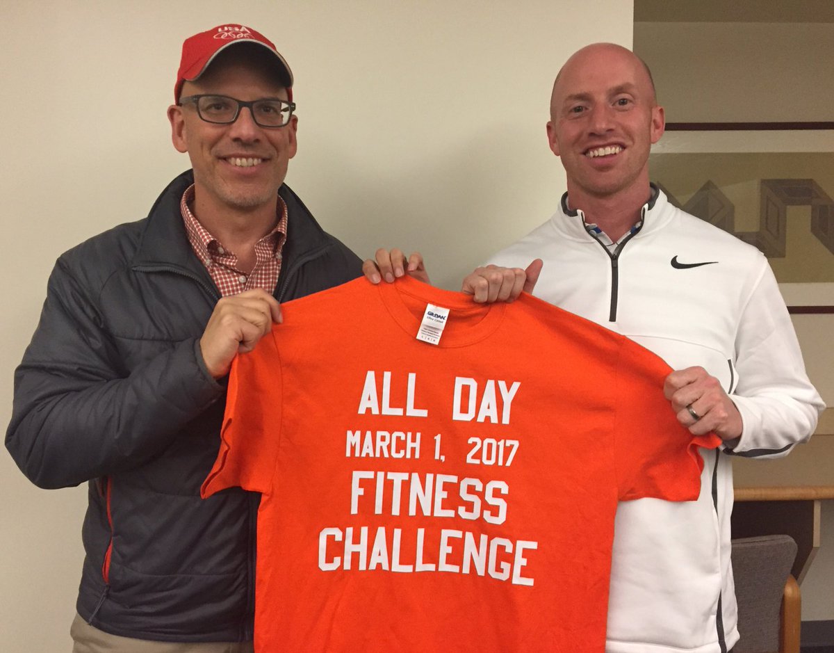 OnwardState's tweet photo. Two Penn State employees are steadily preparing for their 13-hour, 12-class fitness challenge on March 1. https://t.co/lrPG9QAT1b https://t.co/cFvzWmEbvH