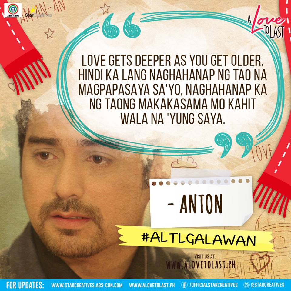 StarCinema's tweet image. "Love gets deeper as you get older." #ALTLGalawan