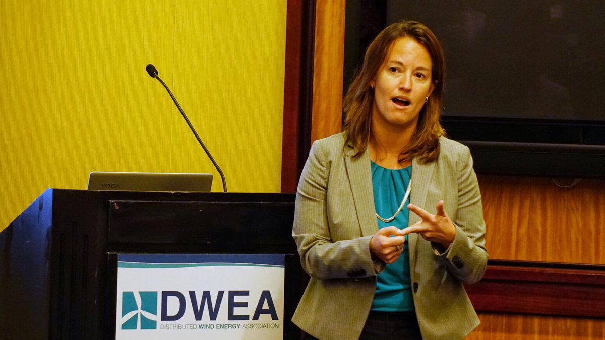 fmilder's tweet photo. @JuliaHamm of @SEPAPower speaking @DWEA #distributedwind2017 https://t.co/xiG9wbO6Wi