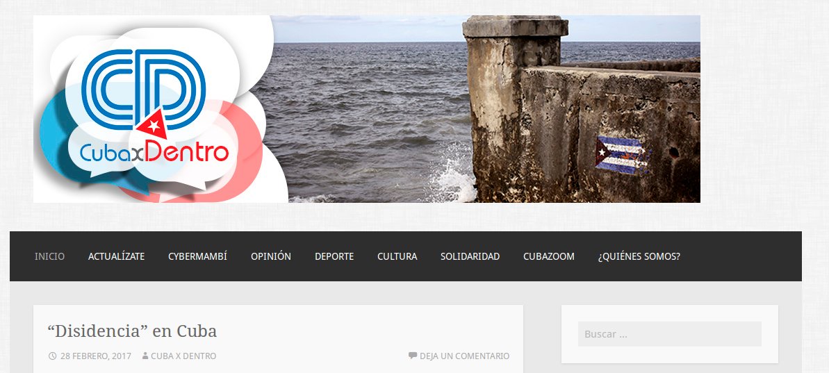DeepWebCU's tweet image. En propuesta agregar cubaxdentro.wordpress.com de  @cybermambi a nuestra #DeepWebCU para que #cuba desconectada pueda leer sus artículos