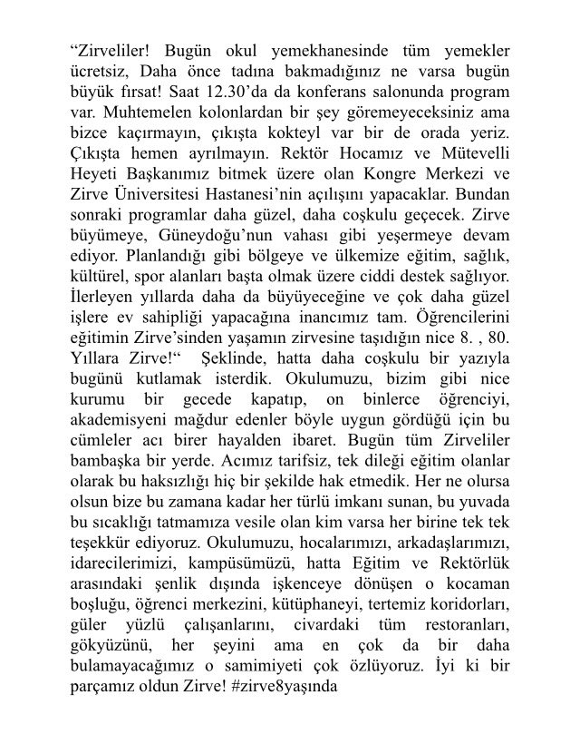 Çok özlüyoruz... #Zirve8yaşında