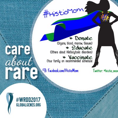 histio_mom's tweet photo. #RareDiseaseDay #WRDD2017 #CareAboutRare #HistioMom #HistioAware #Histiocytosis #LCH #DonateLife #CancerSucks #NewProfilePic https://t.co/tdmmmvbU77