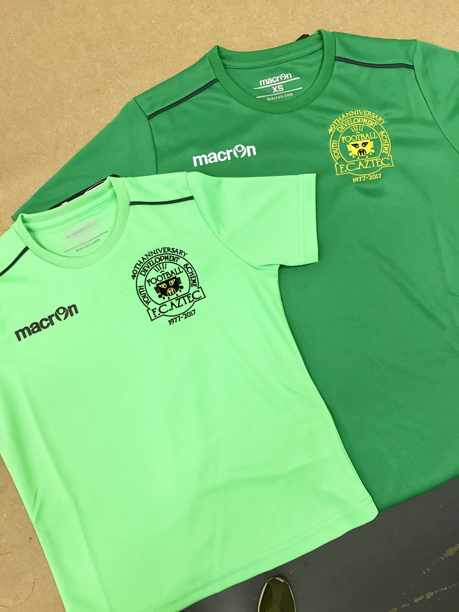 MSNorthants's tweet photo. @FC_Aztec Sample Training Tops - Neon Green & Green Rigel Top with Special 40th Anniversary Embroided Badge ⚽️👕 #BeMacron #BePartOfTheTeam https://t.co/oFbWj8NoxQ