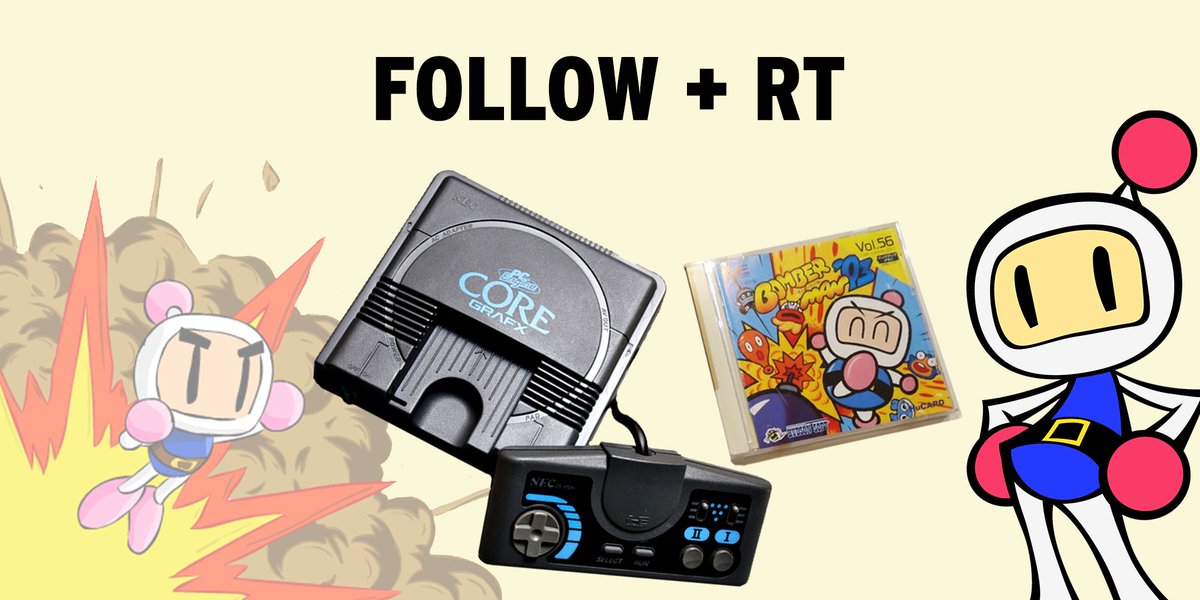 KONAMIFR's tweet photo. #Concours #Bomberman 🎁
FOLLOW + RT @KONAMIFR pour gagner #Bomberman93 sur #PCengine ! 💣 Console légendaire, jeu inoubliable. #RetroGaming 🕹️ https://t.co/GQeI5orPp8