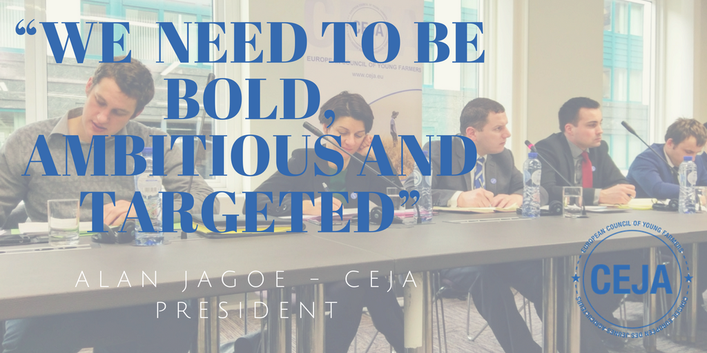 _CEJA_'s tweet photo. A word from CEJA President @AlanJagoe_Macra #youngfarmer #FutureofCAP #generationalrenewal https://t.co/P6e8eAvHyQ