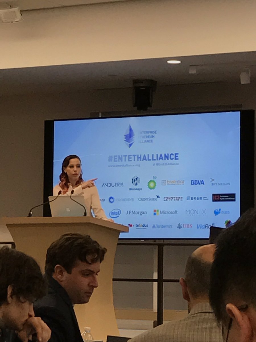 CReckhow's tweet image. And @AmberBaldet kicks it off! #EntEthAlliance #womeninblockchain