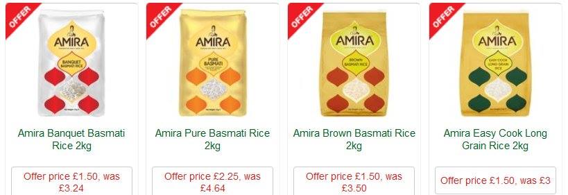 FANTASTIC PRICE Amira Easy Cook Long Grain £1.50 vs. Tilda £4 in <a href="/Morrisons/">Morrisons</a>. Top shelf at a bargain price until end March.