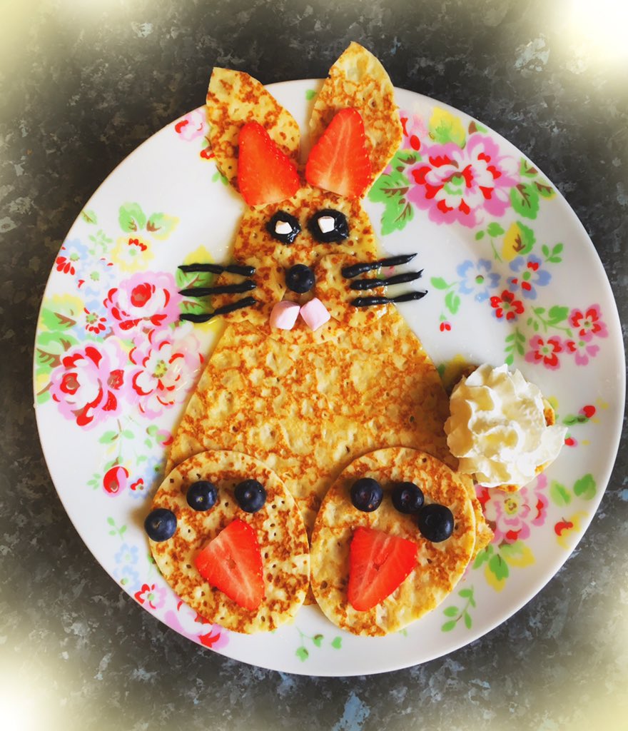 kazweedon's tweet photo. @axainsurance #AXAPancake my bunny pancake 😀🐰 https://t.co/OIEajV4AbY