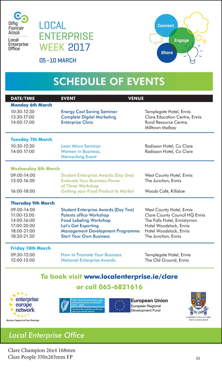 EnnisChamber's tweet photo. Get involved in your Local Enterprise Week! https://t.co/DNhcboZYz2