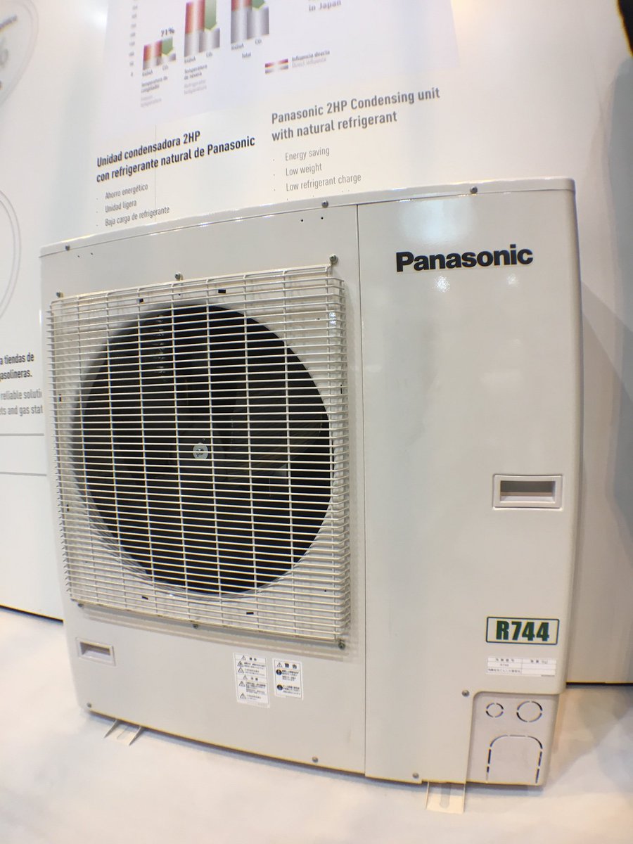 .<a href="/panasonic/">Panasonic</a> launched today a brand new #CO2 condensing unit for the #European market #GoNatRefs <a href="/Feria_CR/">Feria C&R</a>