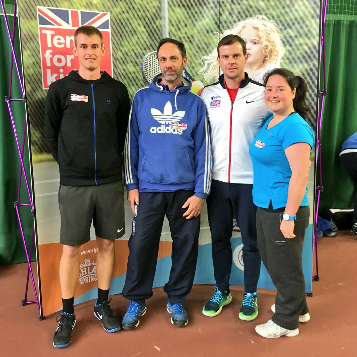 JTemple1991's tweet photo. Team @exetergcc at the @BritishTennis #TennisForKids training day. Thanks @LeonSmith, @samtennis, @islatennis and Dan Bloxham. https://t.co/k8utFiH1XR