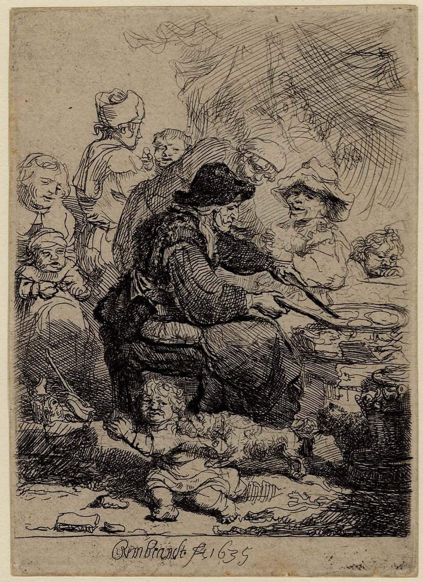 britishmuseum's tweet photo. It’s #PancakeDay! These scenes show traditional Dutch pancakes being made. What’s your favourite pancake topping? https://t.co/9feQexe4cZ https://t.co/mxImVwH8I9