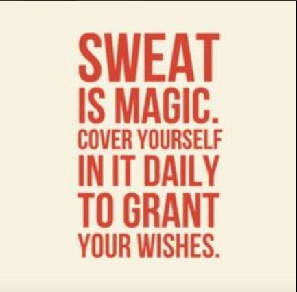 Sweat is Magic. Cover yourself in it Daily to grant your Wishes. 💫💫 #truethat #workout #fitdam #motivation #quote