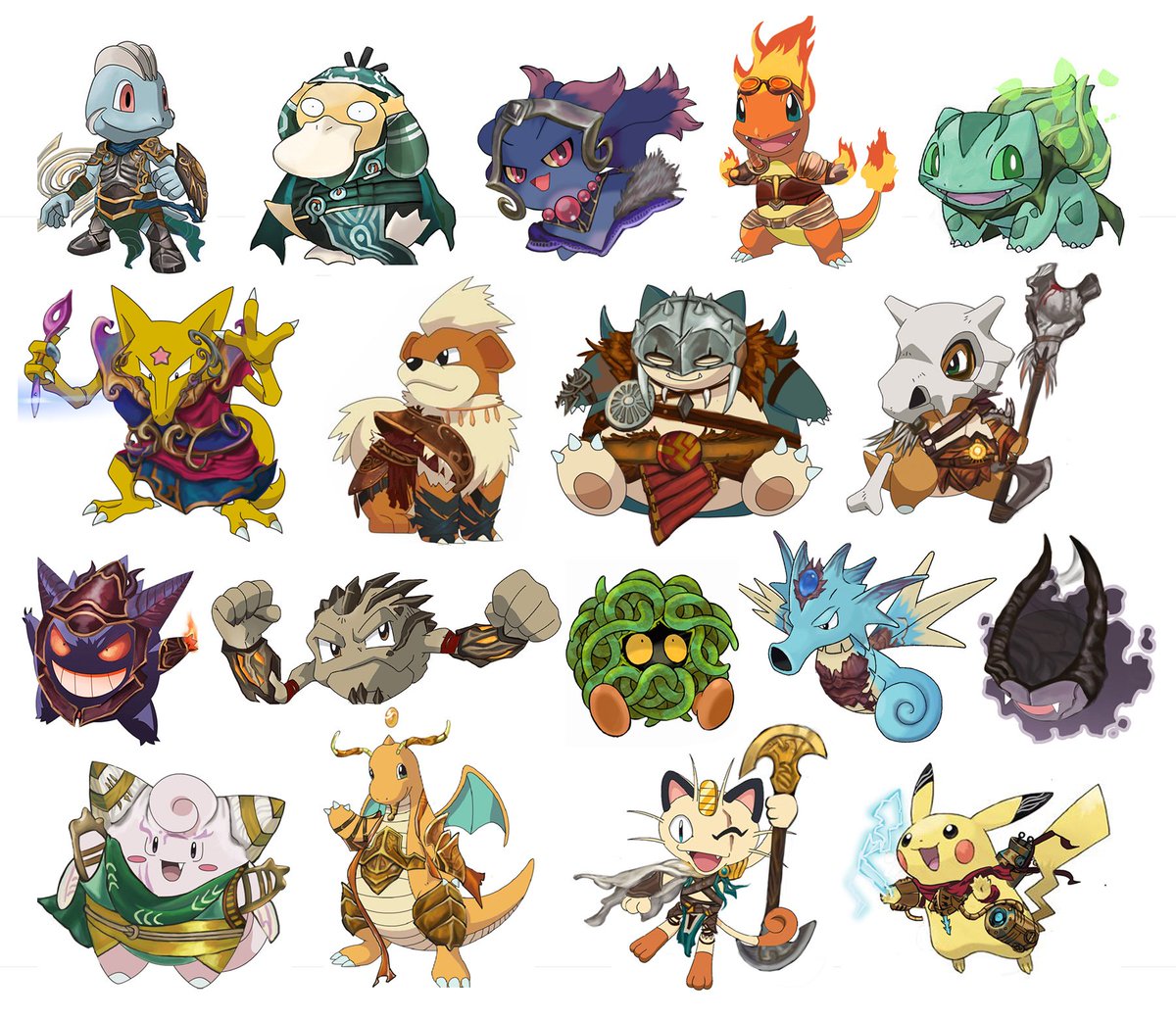 smelissali's tweet photo. celebrated pokemon's 21st with more silly fan art (and bad naming puns) in some pokemonGO X #mtg mashups (details: https://t.co/qkp46kzJyU) https://t.co/JCg9ASp0am